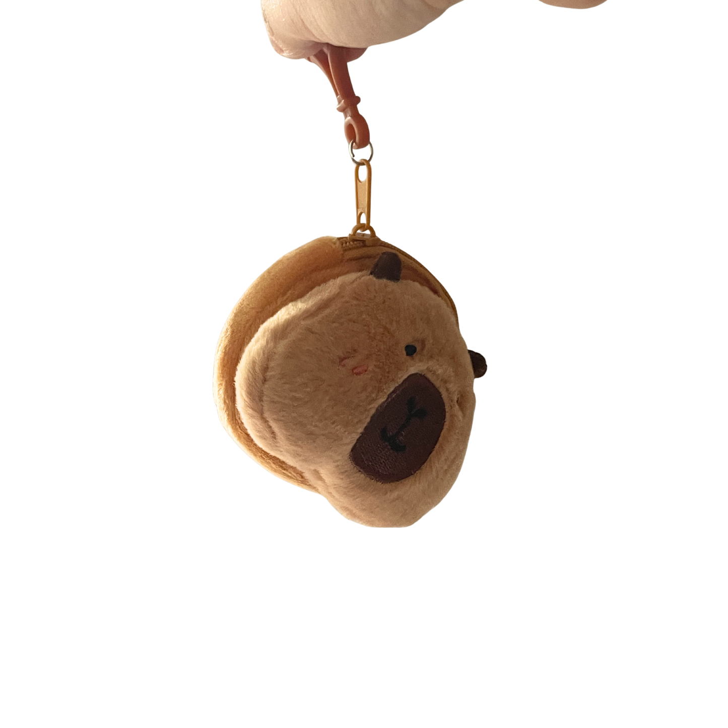 Happy - Capybara Plush Coin Purse with Clip