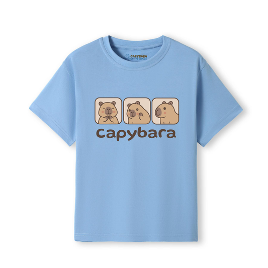 Kawaii Capybara Trio Tee for kids