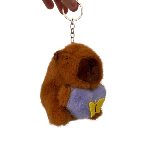 Violet - Capybara plushie keychain