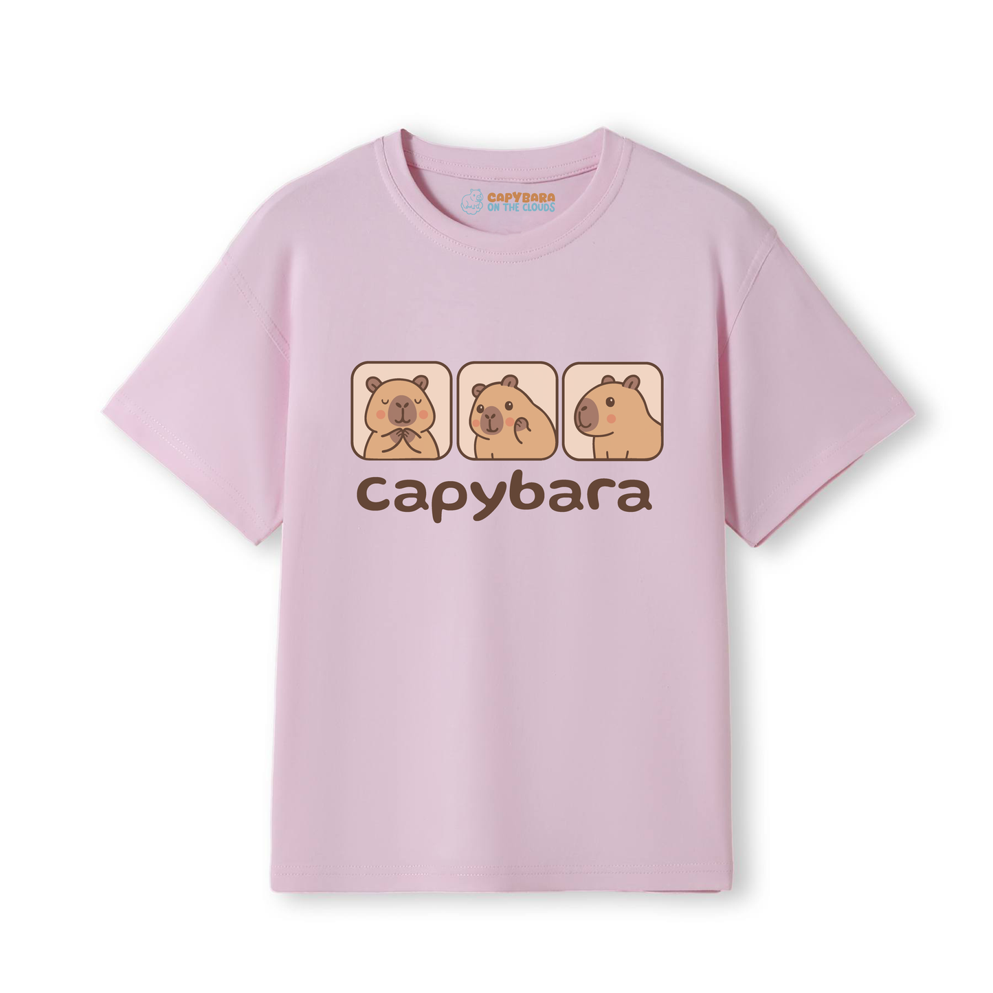 Kawaii Capybara Trio Tee for kids