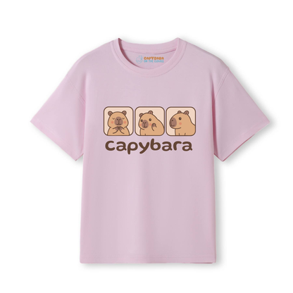 Kawaii Capybara Trio Tee for kids