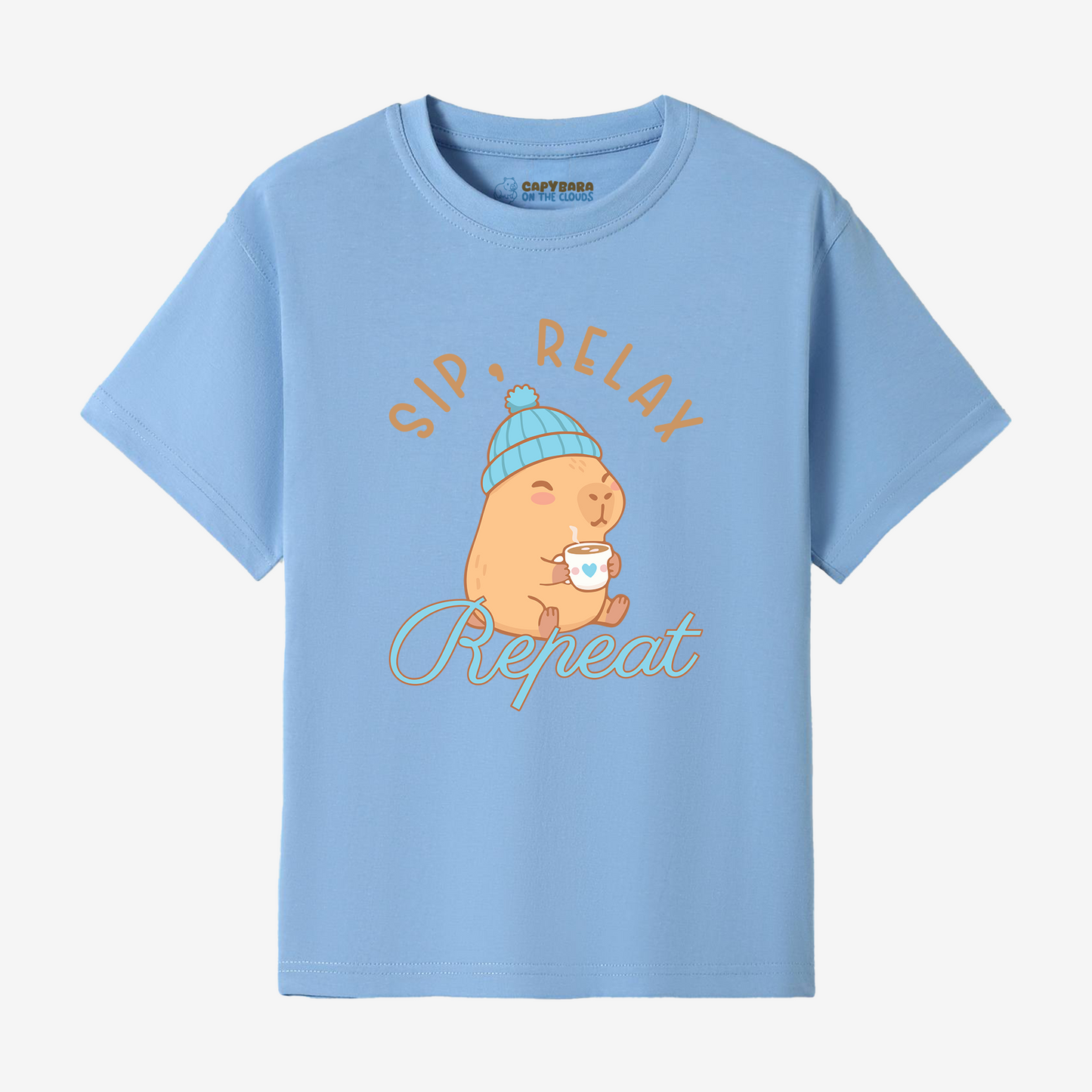 Sip Relax Repeat Capybara Hot Chocolate Shirt, Cosy Capybara Graphic Tee
