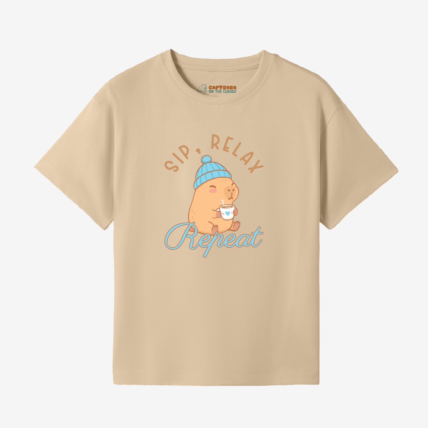 Sip Relax Repeat Capybara Hot Chocolate Shirt, Cosy Capybara Graphic Tee