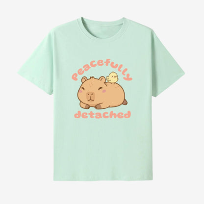 Peacefully detached kawaii capybara T-shirt