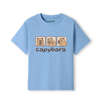 Kawaii Capybara Trio Tee for kids