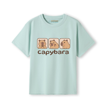 Kawaii Capybara Trio Tee for kids