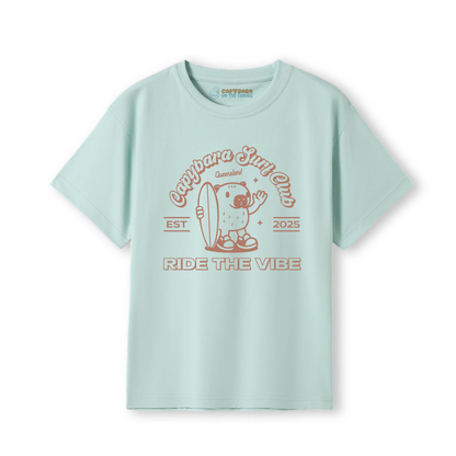 Capybara Surf Club Tee – Ride the Vibe | 100% Cotton Unisex T-Shirt for kids