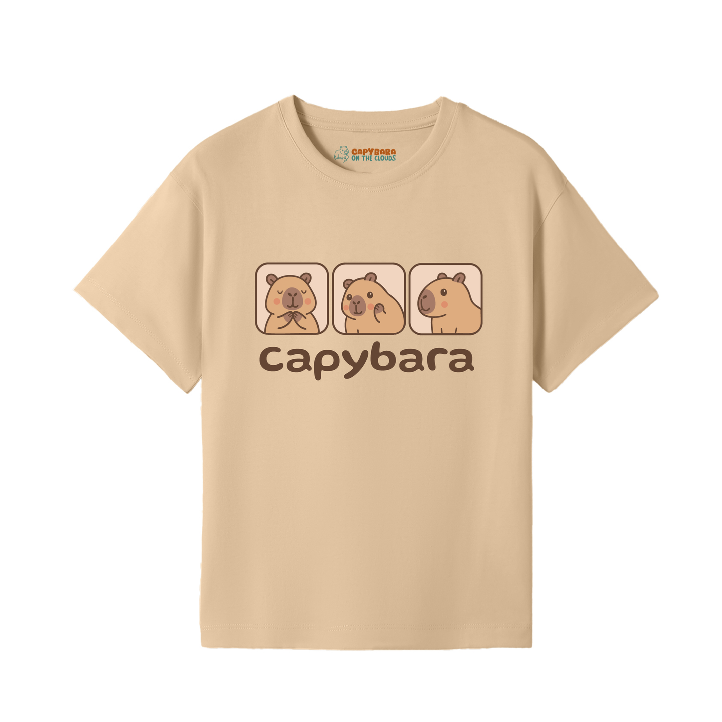 Kawaii Capybara Trio Tee for kids
