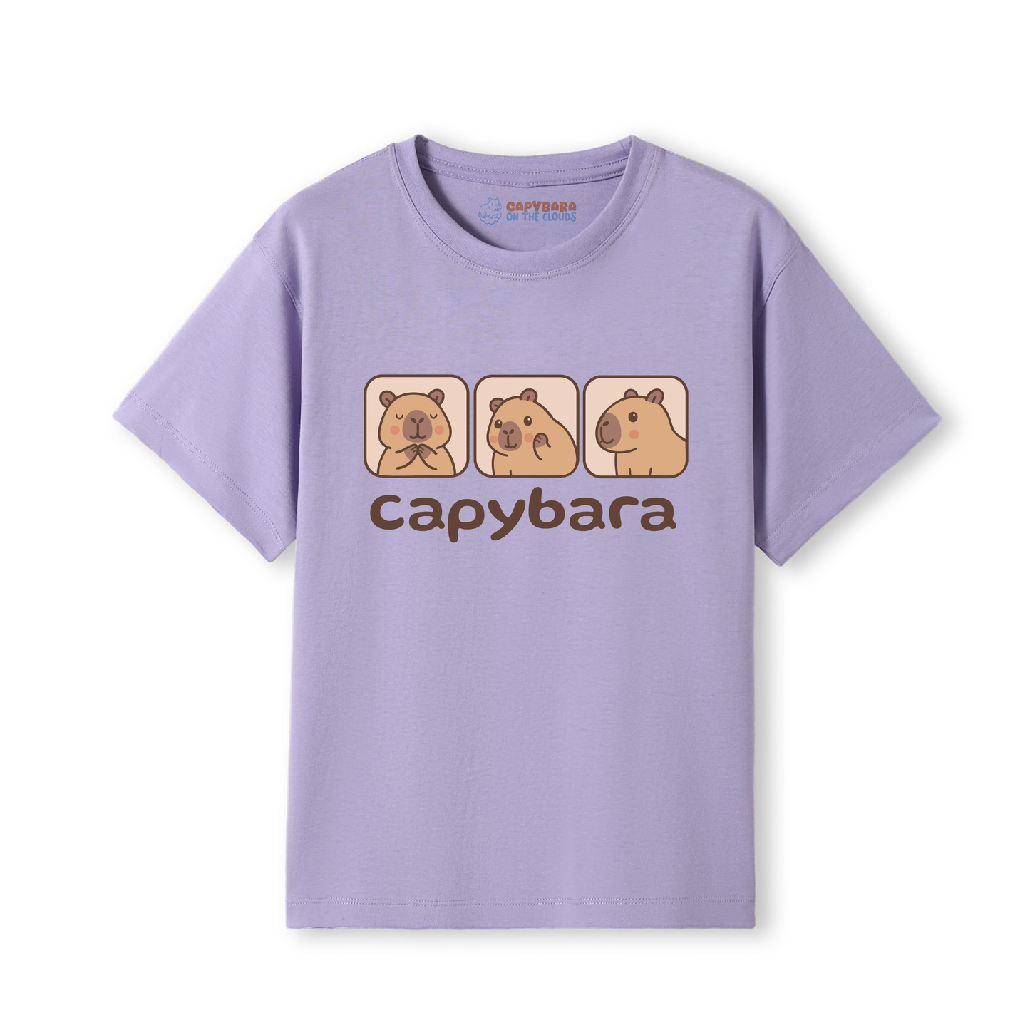 Kawaii Capybara Trio Tee for kids
