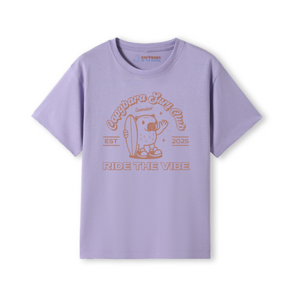 Capybara Surf Club Tee – Ride the Vibe | 100% Cotton Unisex T-Shirt for kids